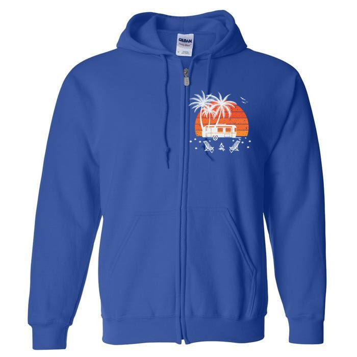 Happy Camper Vacation Gift Full Zip Hoodie