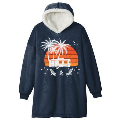 Happy Camper Vacation Gift Hooded Wearable Blanket