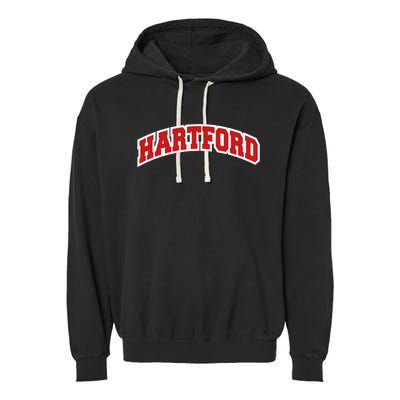 Hartford Connecticut Varsity Style Vintage Swea Garment-Dyed Fleece Hoodie