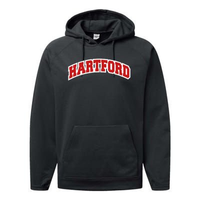 Hartford Connecticut Varsity Style Vintage Swea Performance Fleece Hoodie