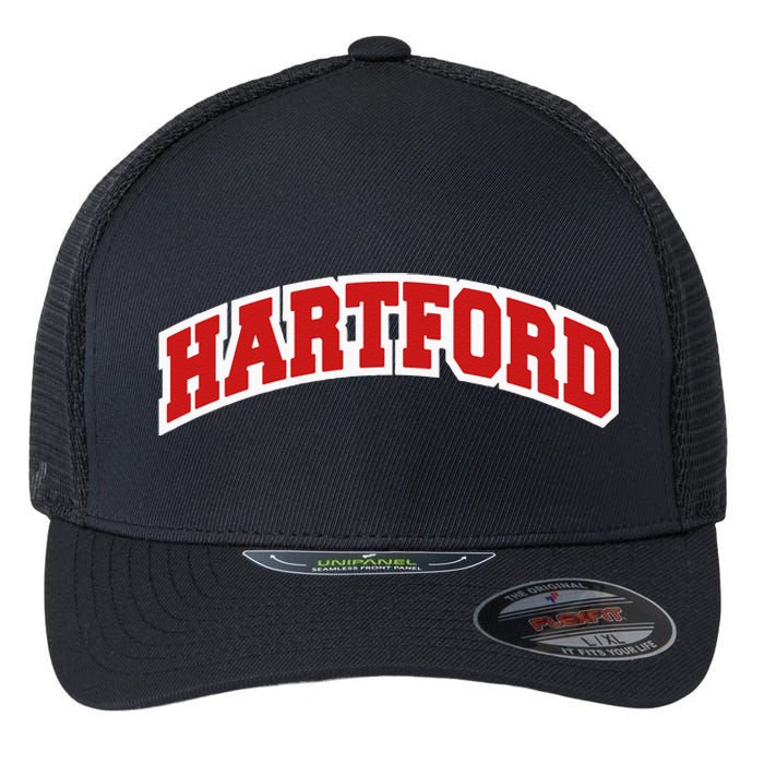 Hartford Connecticut Varsity Style Vintage Swea Flexfit Unipanel Trucker Cap