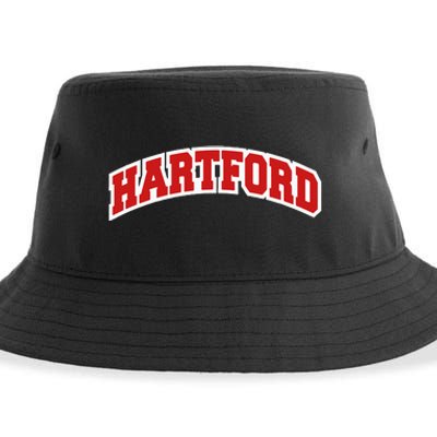 Hartford Connecticut Varsity Style Vintage Swea Sustainable Bucket Hat