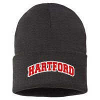 Hartford Connecticut Varsity Style Vintage Swea Sustainable Knit Beanie