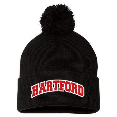 Hartford Connecticut Varsity Style Vintage Swea Pom Pom 12in Knit Beanie