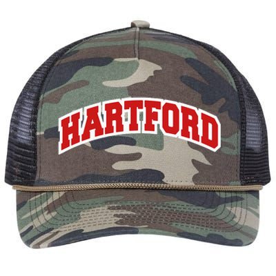 Hartford Connecticut Varsity Style Vintage Swea Retro Rope Trucker Hat Cap