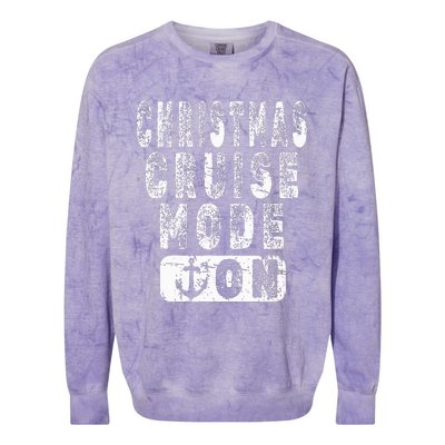 Holiday Cruise Vacation Christmas Cruise Mode On Colorblast Crewneck Sweatshirt