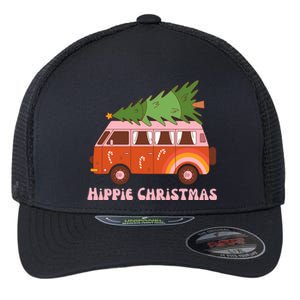 Hippie Christmas Van Holiday Flexfit Unipanel Trucker Cap