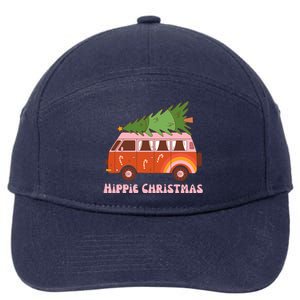 Hippie Christmas Van Holiday 7-Panel Snapback Hat