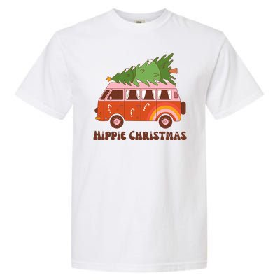 Hippie Christmas Van Holiday Garment-Dyed Heavyweight T-Shirt