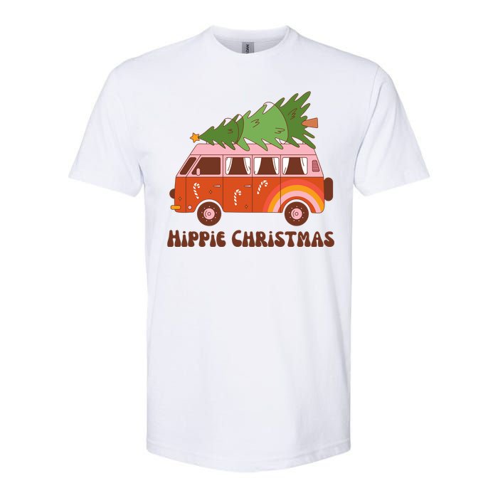 Hippie Christmas Van Holiday Softstyle CVC T-Shirt