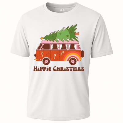 Hippie Christmas Van Holiday Performance Shirt