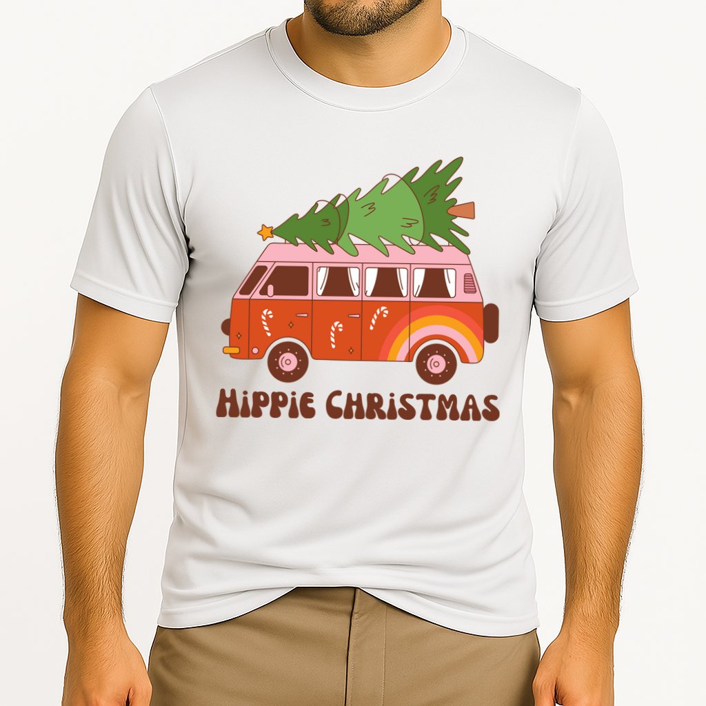 Hippie Christmas Van Holiday Cooling Performance Crew T-Shirt