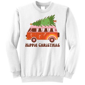 Hippie Christmas Van Holiday Sweatshirt