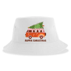 Hippie Christmas Van Holiday Sustainable Bucket Hat