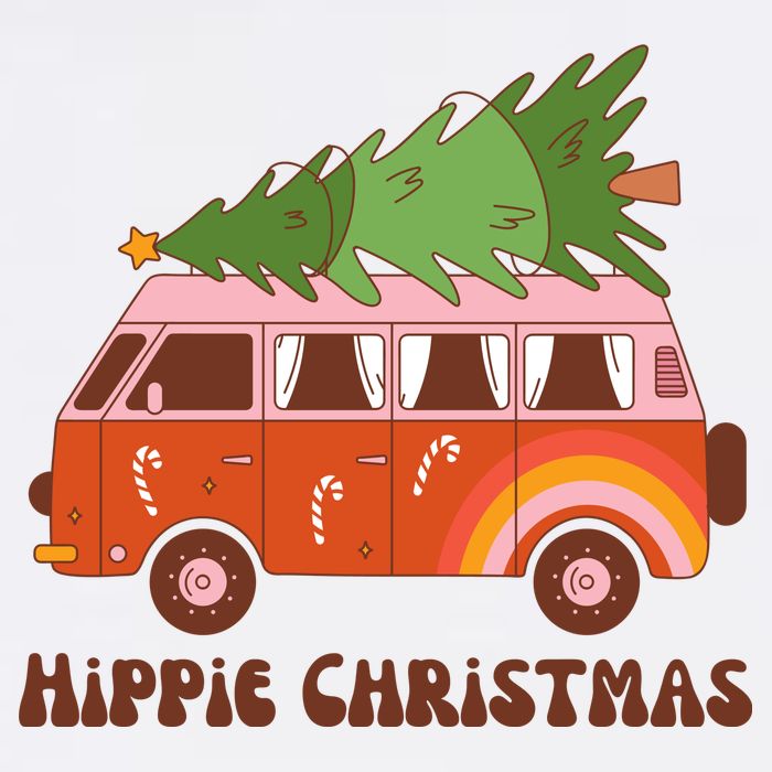 Hippie Christmas Van Holiday Bucket Hat