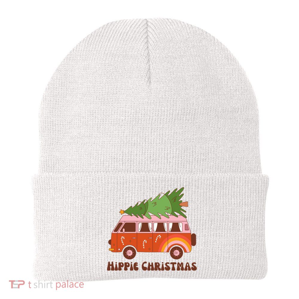 Hippie Christmas Van Holiday Beanie