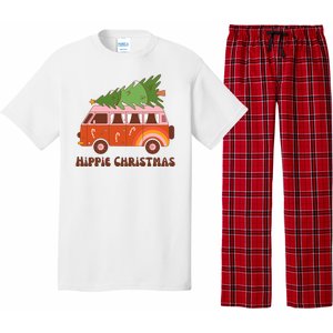 Hippie Christmas Van Holiday Pajama Set