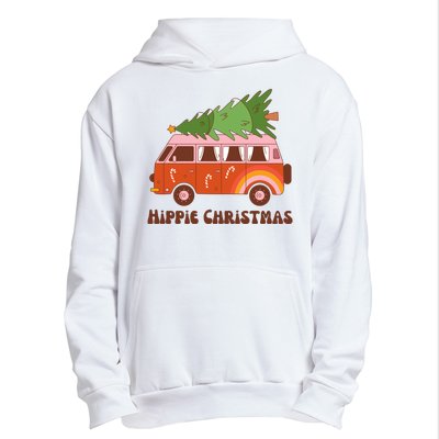 Hippie Christmas Van Holiday Urban Pullover Hoodie