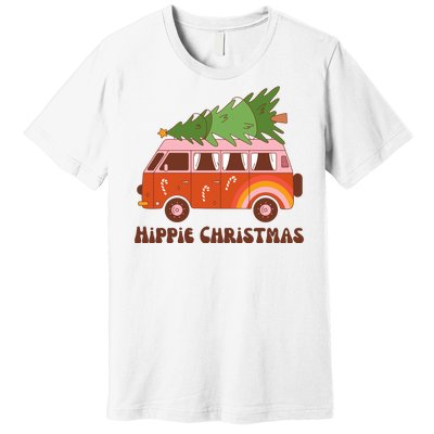 Hippie Christmas Van Holiday Premium T-Shirt