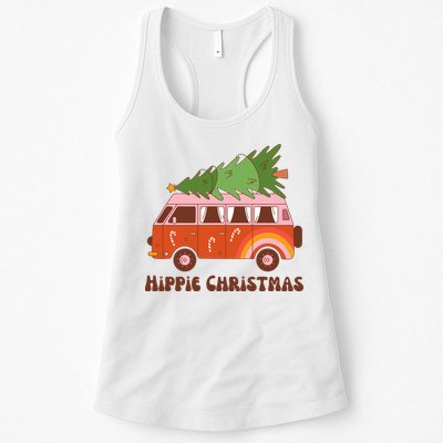 Hippie Christmas Van Holiday Womens Tank Top