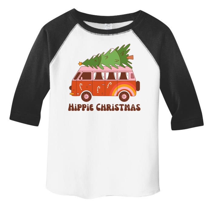 Hippie Christmas Van Holiday Toddler Fine Jersey T-Shirt