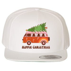 Hippie Christmas Van Holiday Wool Snapback Cap