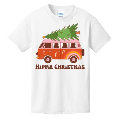 Hippie Christmas Van Holiday Kids T-Shirt