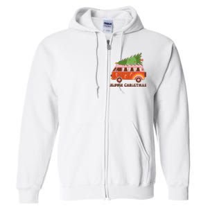 Hippie Christmas Van Holiday Full Zip Hoodie