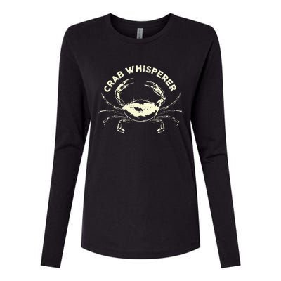 Hunter Crab Whisperer Crabbing Hunting Fishing Ocean Beach Womens Cotton Relaxed Long Sleeve T-Shirt