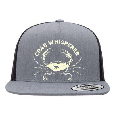 Hunter Crab Whisperer Crabbing Hunting Fishing Ocean Beach Flat Bill Trucker Hat