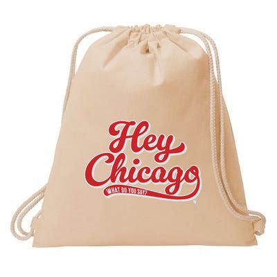 Hey Chicago What Do You Say Drawstring Bag
