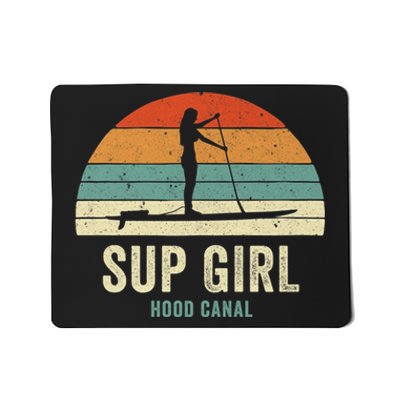 Hood Canal Woman On Sup Girl Retro Vintage Mousepad