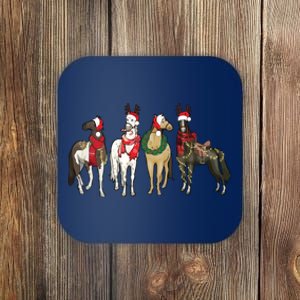 Horse Christmas Western Christmas Horse Coaster