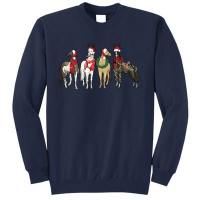 Horse Christmas Western Christmas Horse Tall Sweatshirt