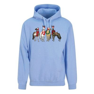 Horse Christmas Western Christmas Horse Unisex Surf Hoodie