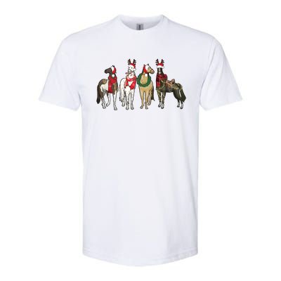 Horse Christmas Western Christmas Horse Softstyle CVC T-Shirt