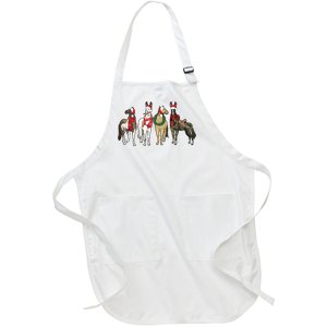 Horse Christmas Western Christmas Horse Full-Length Apron With Pockets