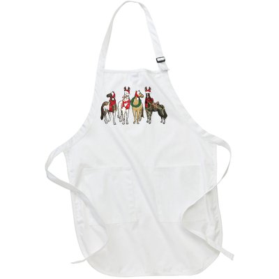 Horse Christmas Western Christmas Horse Full-Length Apron With Pockets