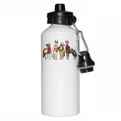 Horse Christmas Western Christmas Horse Aluminum Water Bottle