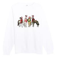 Horse Christmas Western Christmas Horse Premium Crewneck Sweatshirt