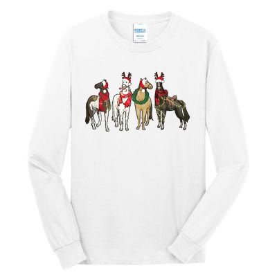 Horse Christmas Western Christmas Horse Tall Long Sleeve T-Shirt