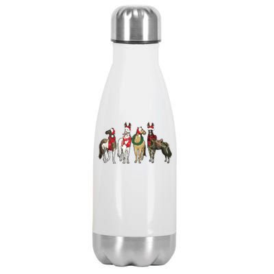 Horse Christmas Western Christmas Horse Stainless Steel Insulated Water Bottle