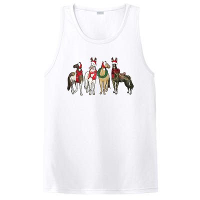 Horse Christmas Western Christmas Horse PosiCharge Competitor Tank