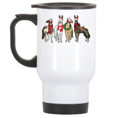 Horse Christmas Western Christmas Horse Stainless Steel Travel Mug