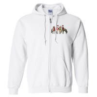 Horse Christmas Western Christmas Horse Full Zip Hoodie