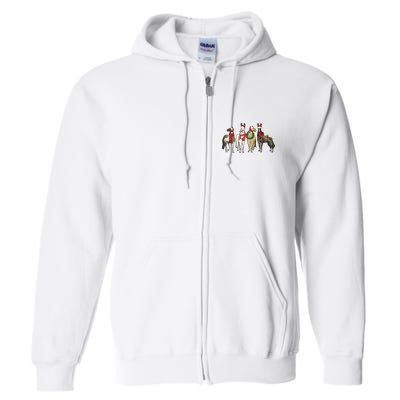 Horse Christmas Western Christmas Horse Full Zip Hoodie