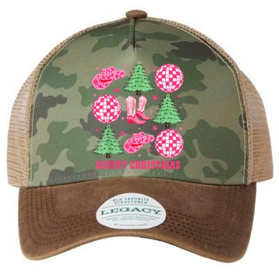 Howdy Christmas Western Cowgirl Boots And Hats Xmas Trees Legacy Tie Dye Trucker Hat