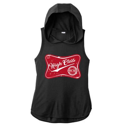 High Class White Trash Vintage Country Ladies PosiCharge Tri-Blend Wicking Draft Hoodie Tank