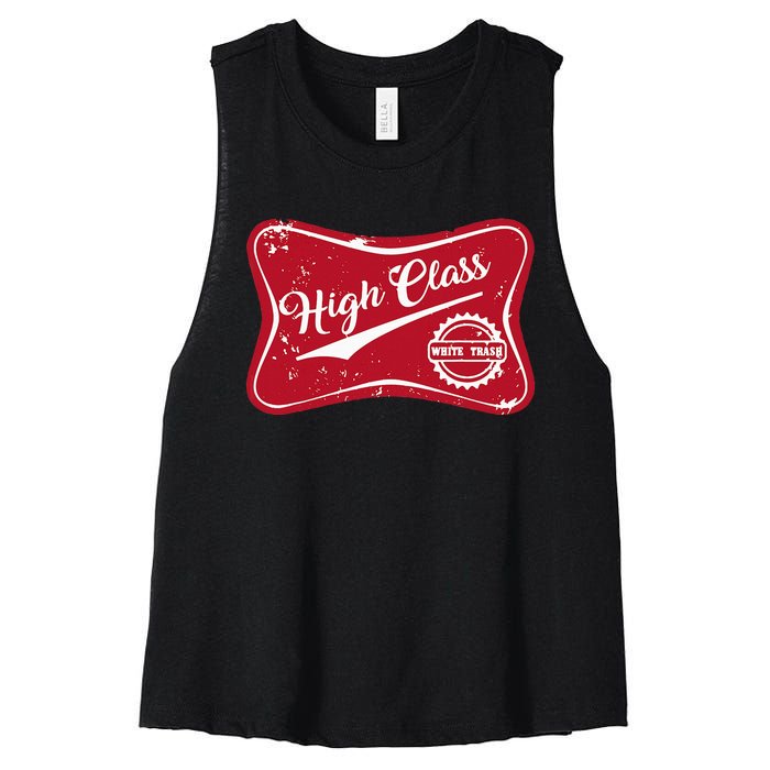 High Class White Trash Vintage Country Women's Racerback Cropped Tank