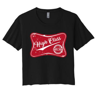 High Class White Trash Vintage Country Women's Crop Top Tee